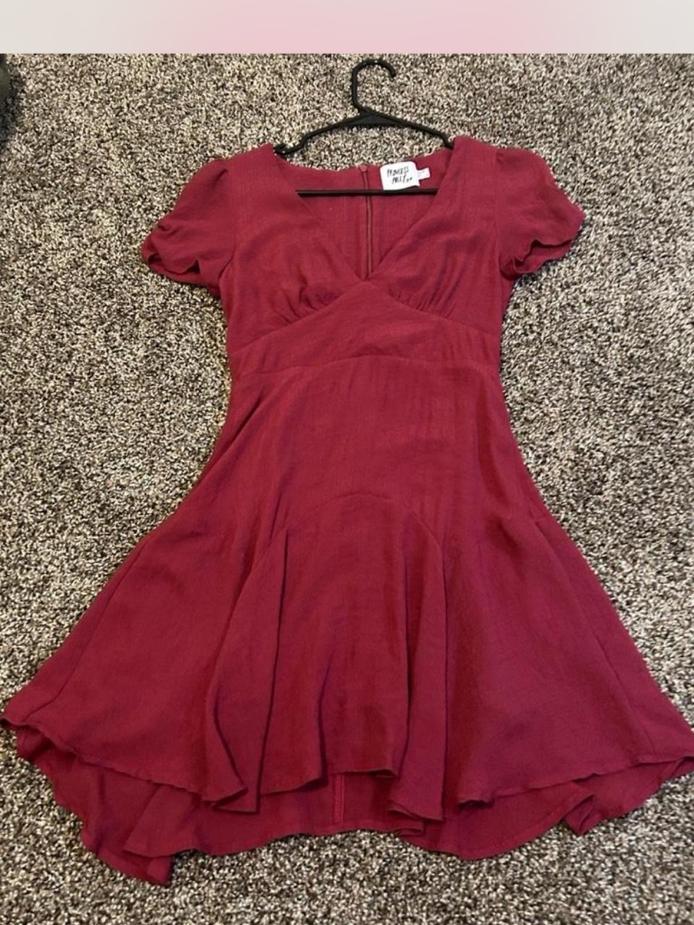 Princess Polly Burgundy Textured Dress
